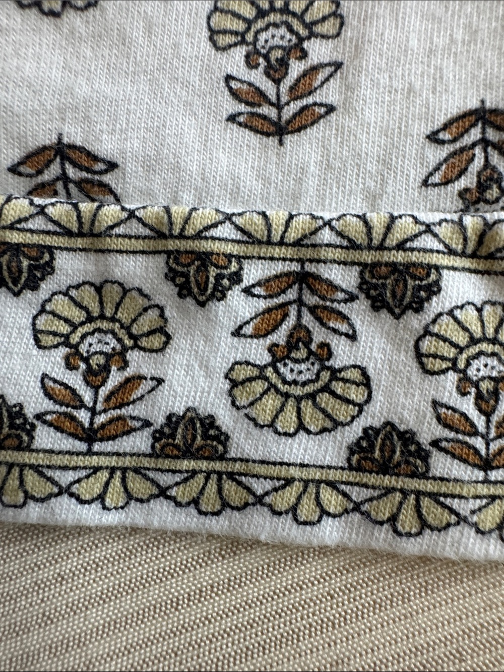 Pure Jill Scoop-Neck Tee with Tan Floral Print - Picture 11 of 11